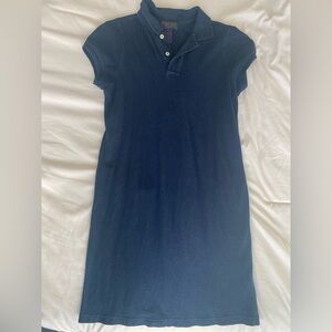 Ralph by Ralph Lauren Vintage 90s Cotton Mesh Navy Blue Polo Dress Size M